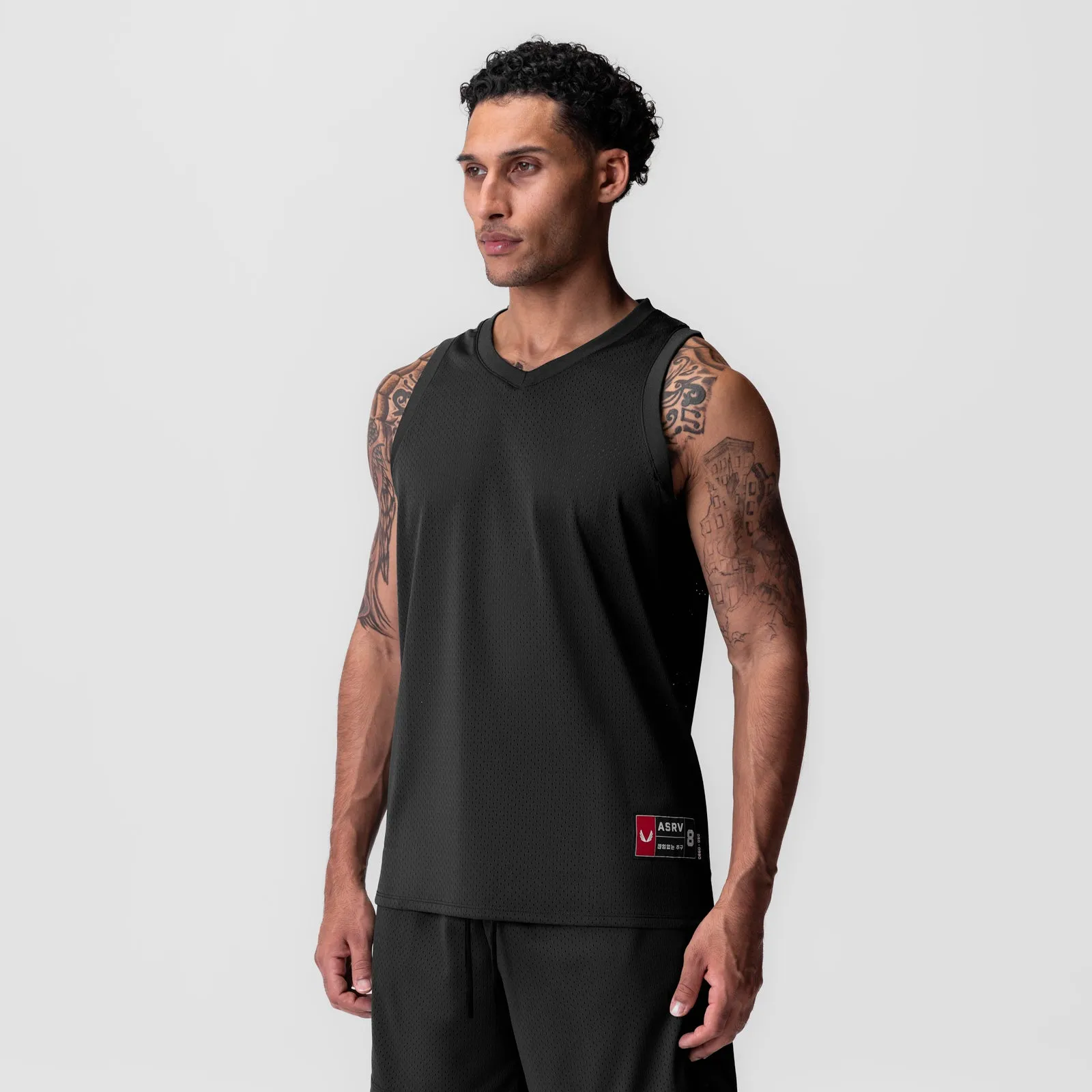 0990. Ion-Mesh Basketball Jersey - Black Souvenir - like Eco Friendly Material