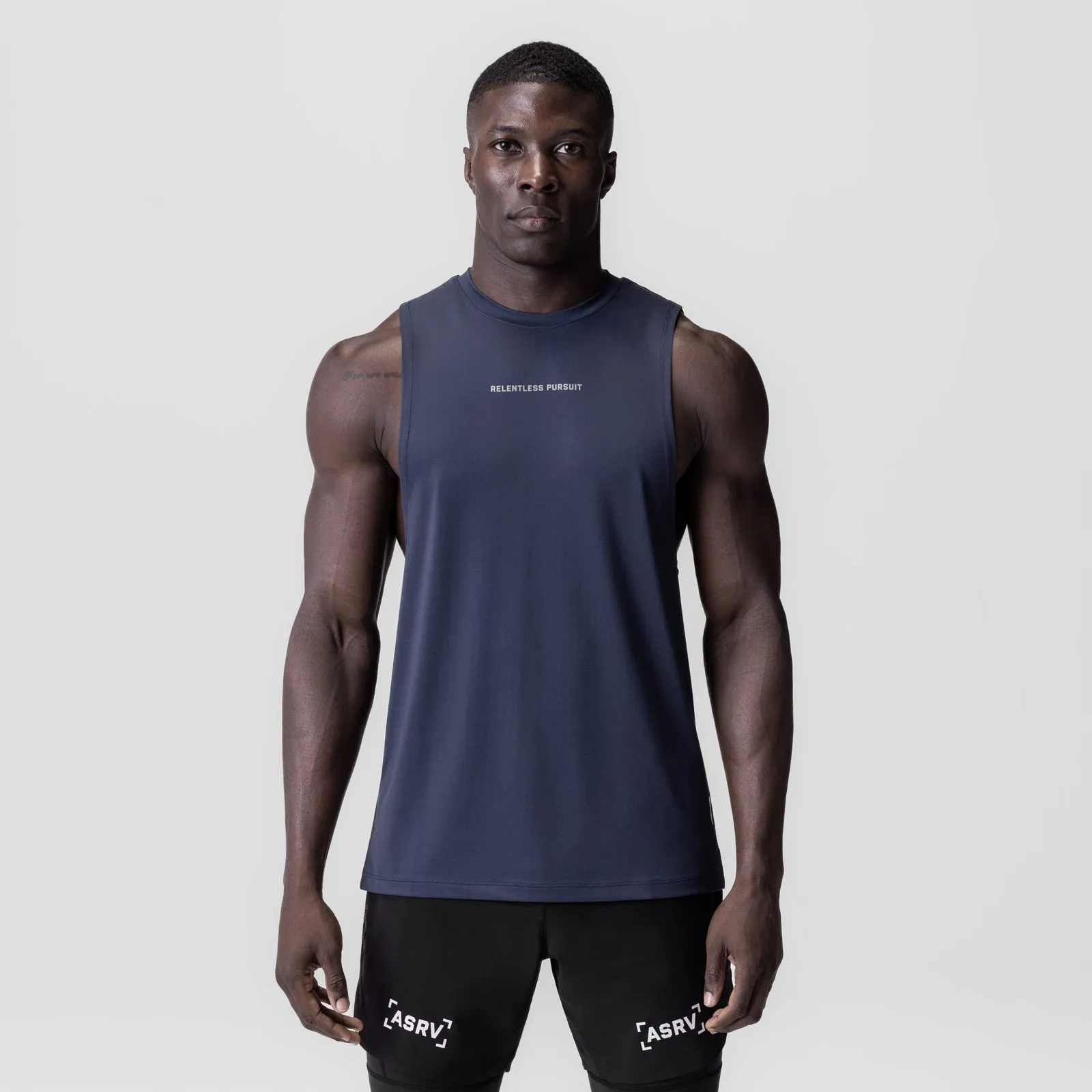 0837. 3D-Lite? 2.0 Lycra? Muscle Tank - Navy "RP" Everyday Fresh