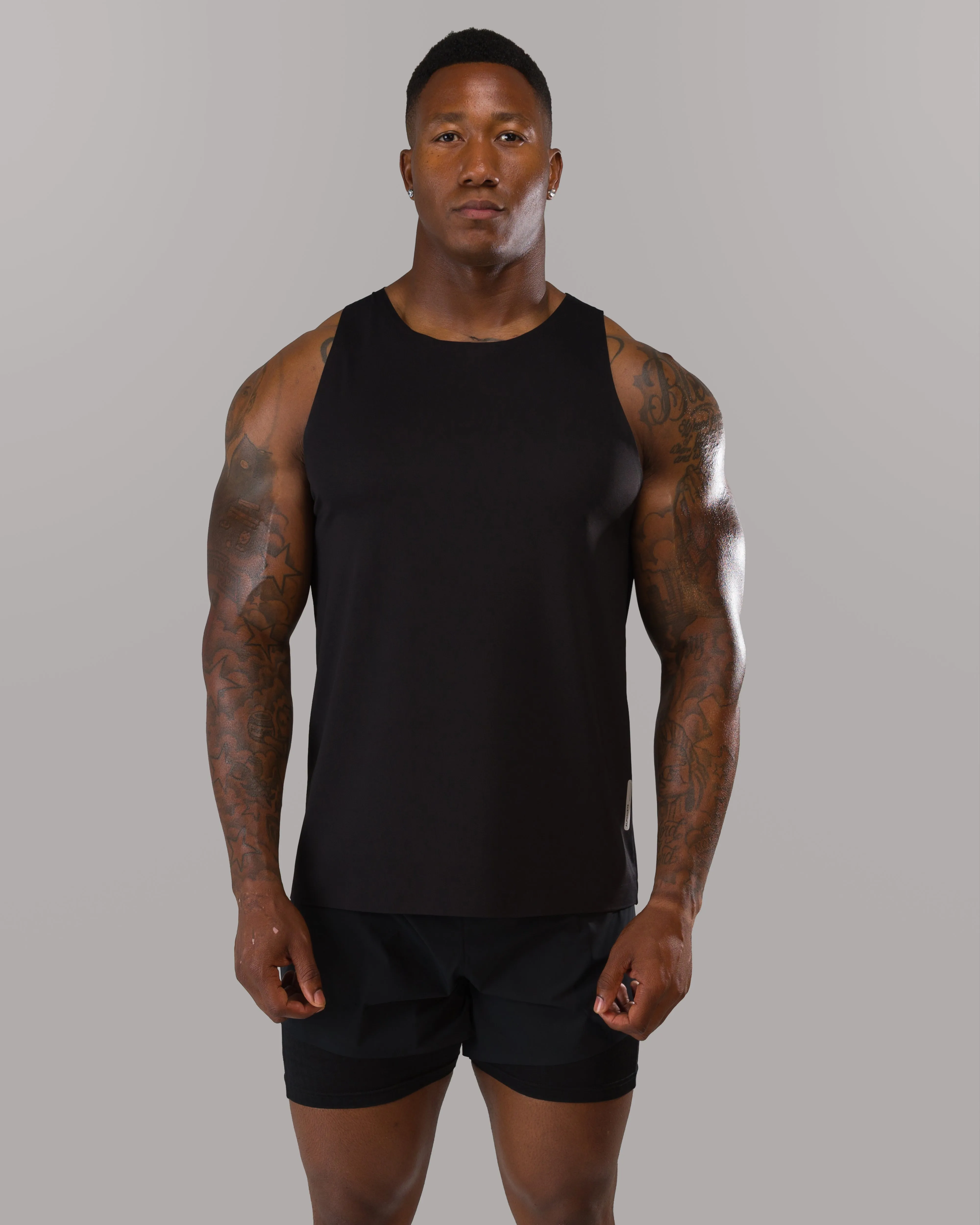 AeroFlex Tank - Black Sweat Wicking Properties