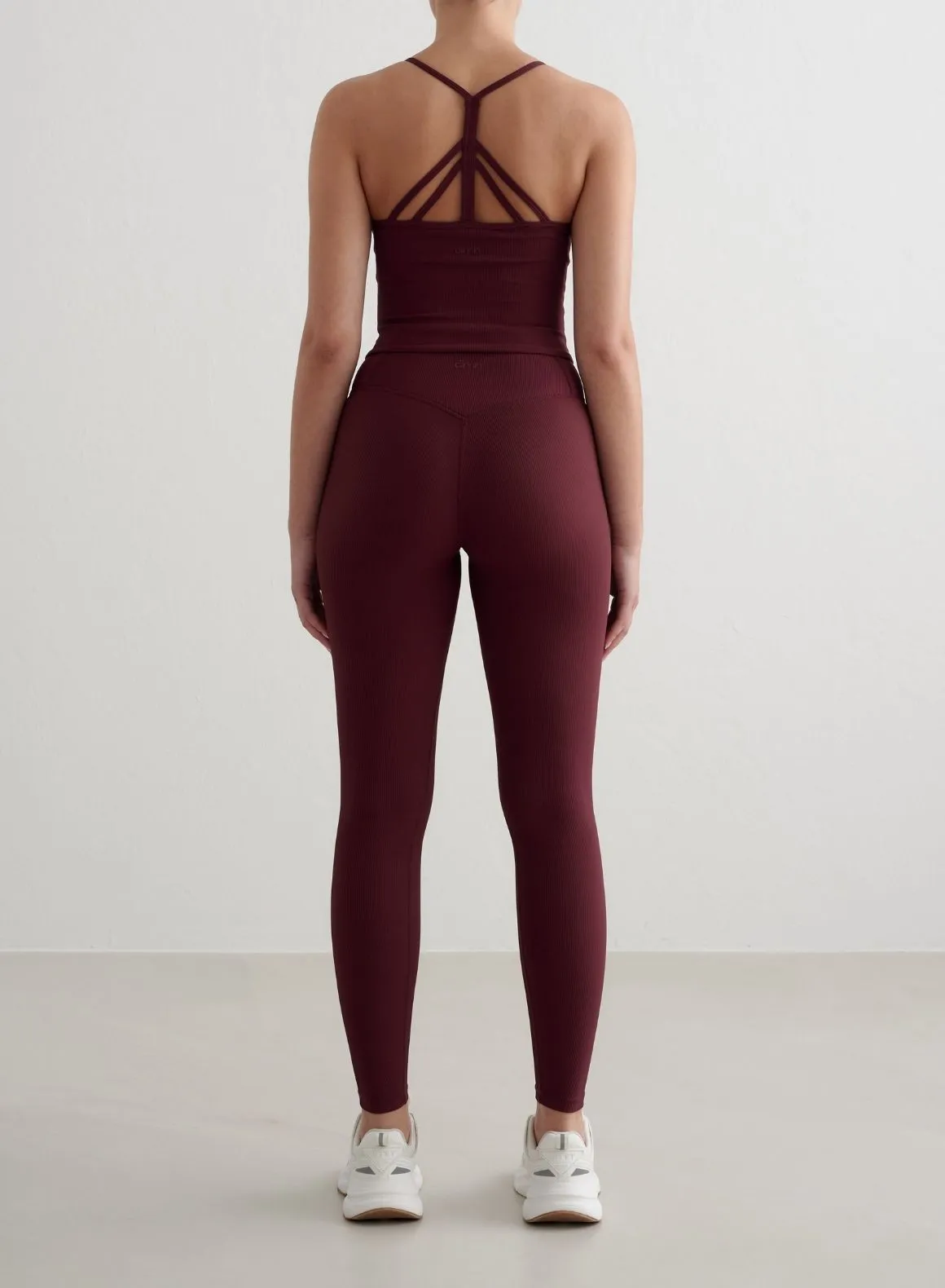 Cherry Ribbed Performance Bralette Stable