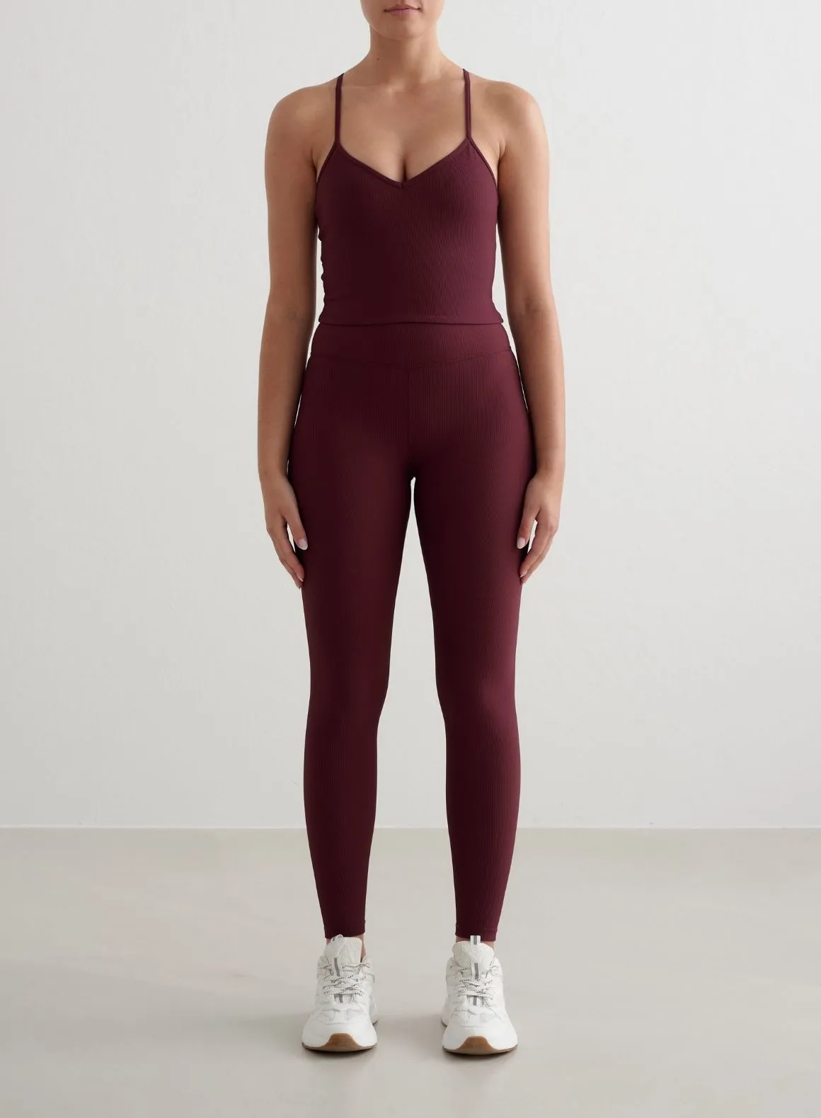 Cherry Ribbed Performance Bralette second hand