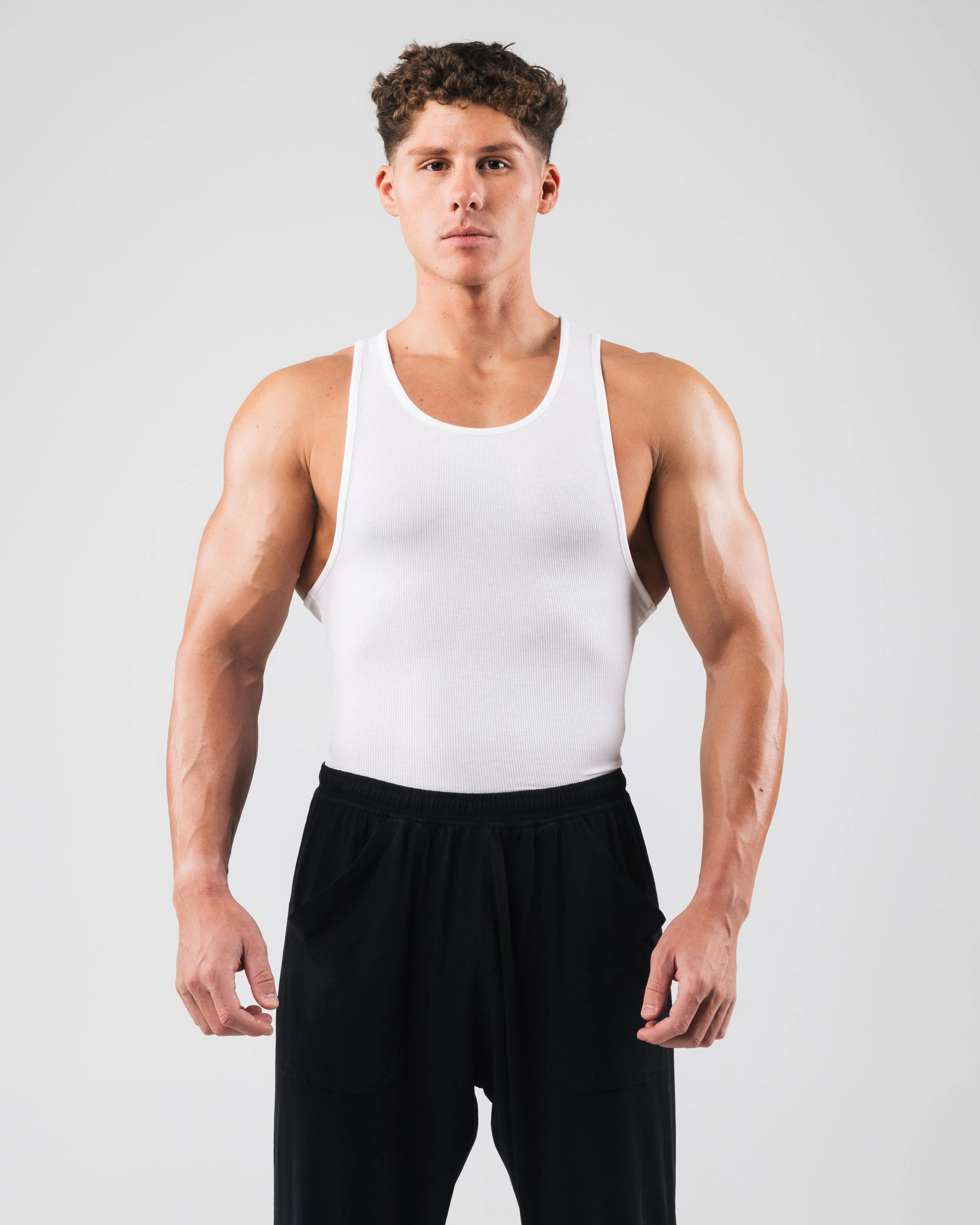 transportation purpose Zero Ribbed Tank 2pk - White