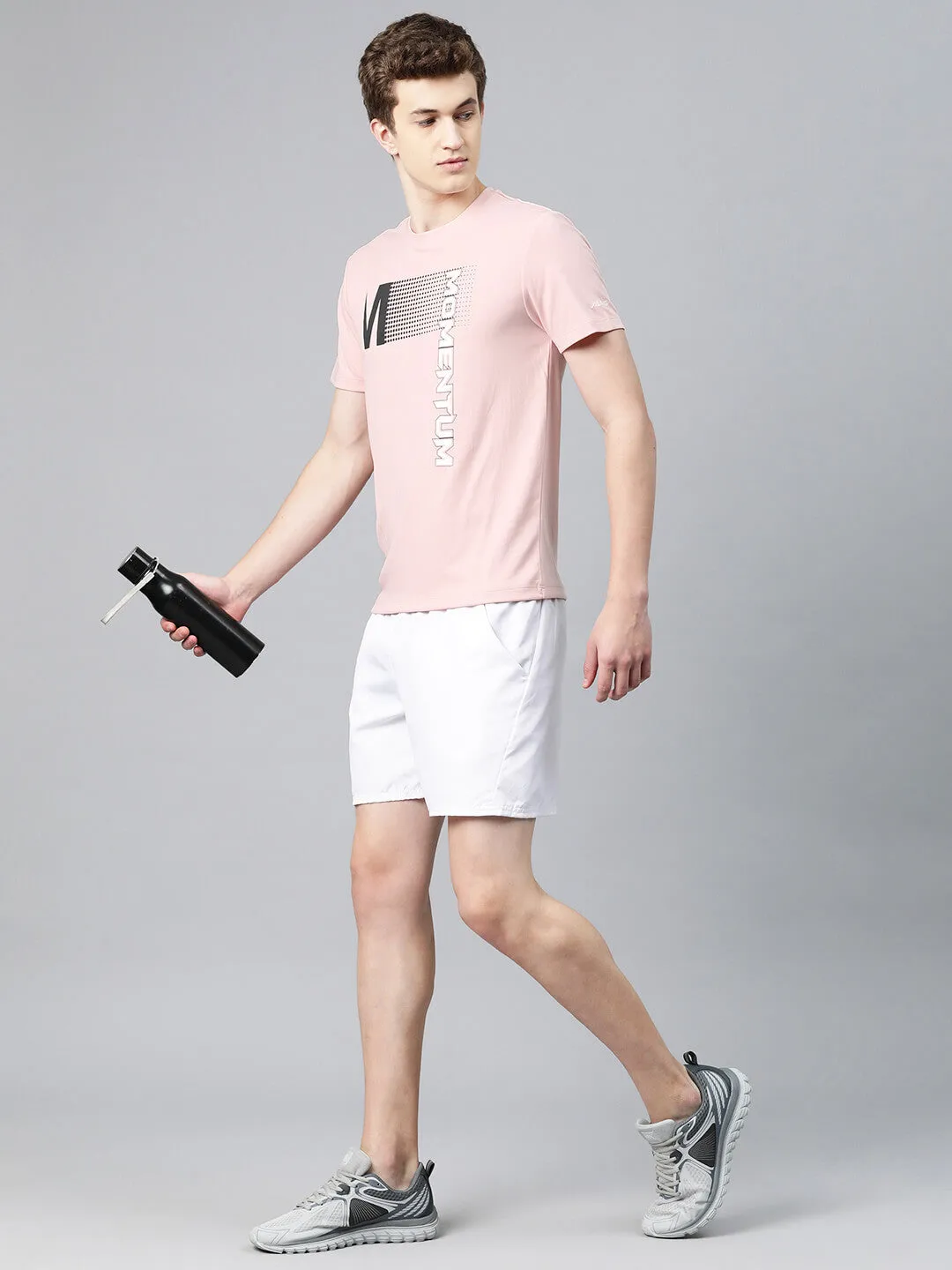 Zero Waste LowMaintenanceFabric Alcis Men Typography Printed Anti Static Slim Fit T-shirt