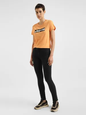 General Option Morning Stroll Streetwear Fan Women's 710 Black Skinny Fit Mid Rise Jeans