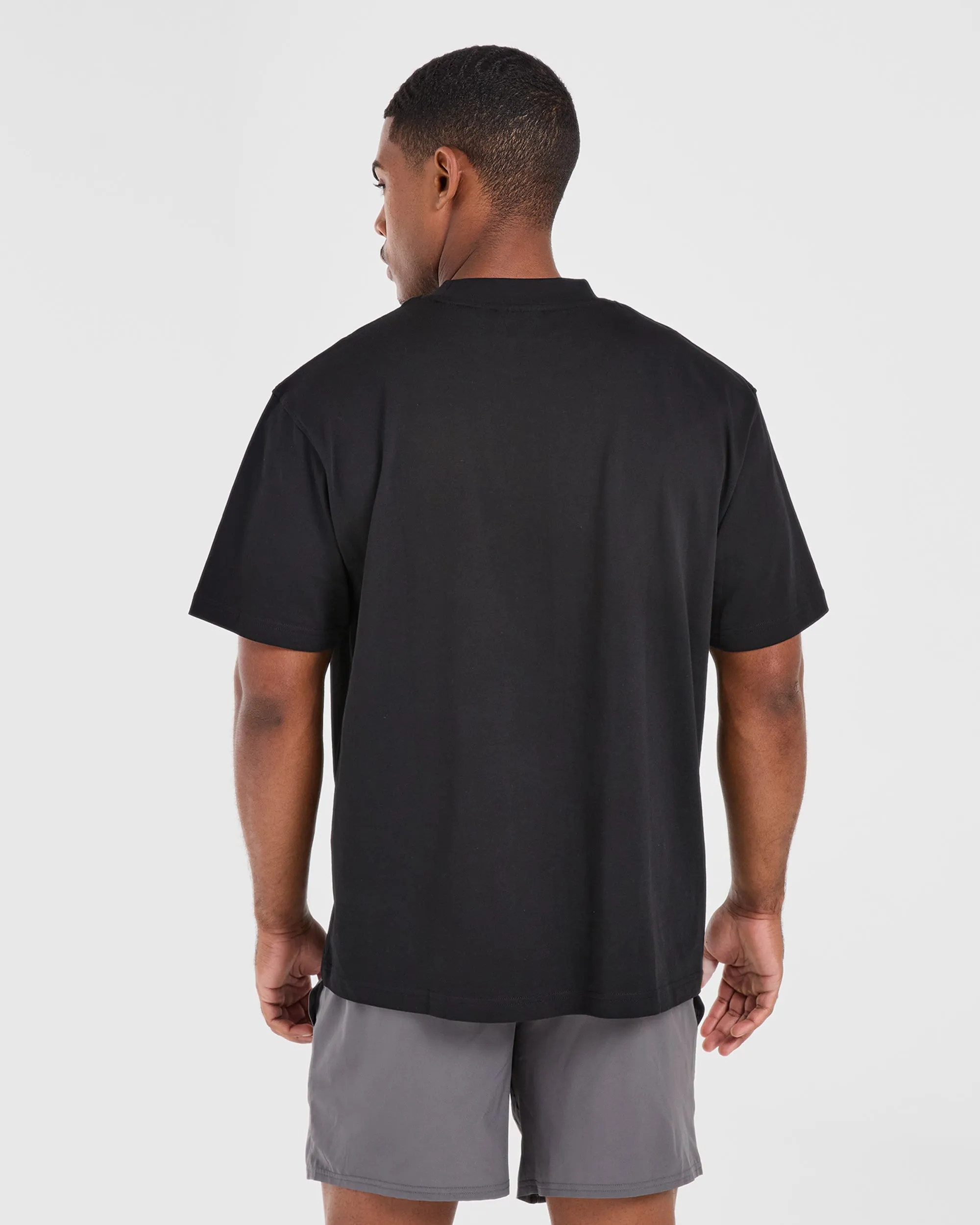 Retro Oversized T Shirt - Black Polka Dot Pattern