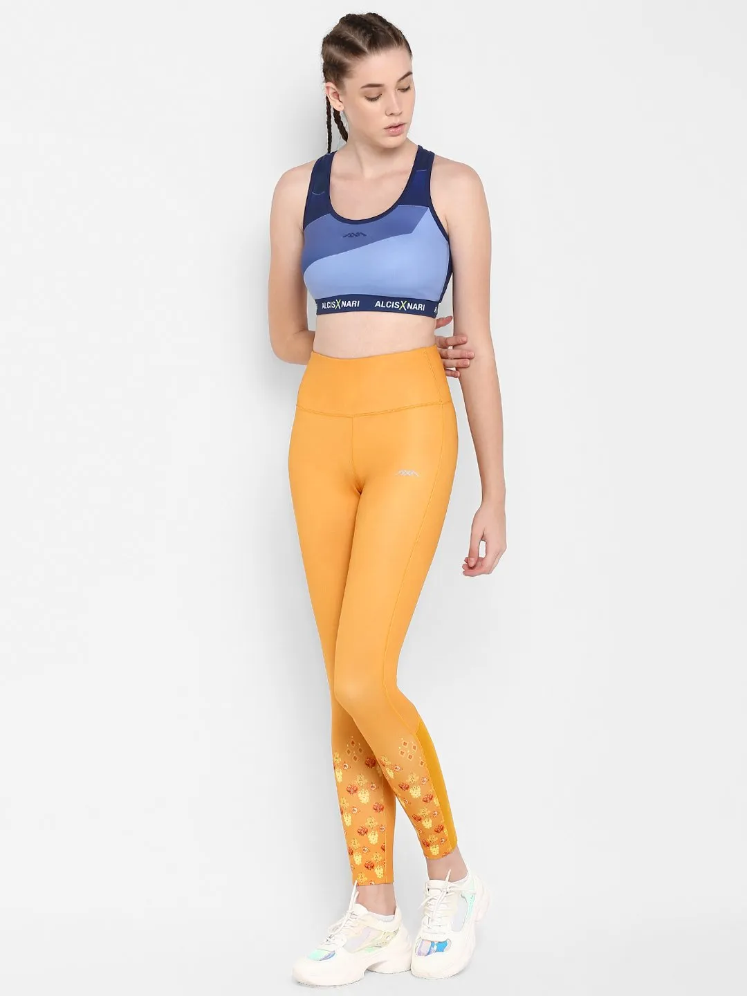 Slim Fit Comfort Seeker Tummy Control Panel Alcis Women Yellow Solid Tights