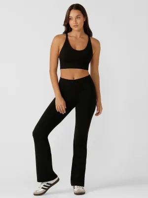 Mountain Hike Soft Touch Adjustable Drawcord Lotus Flared Full Length Leggings