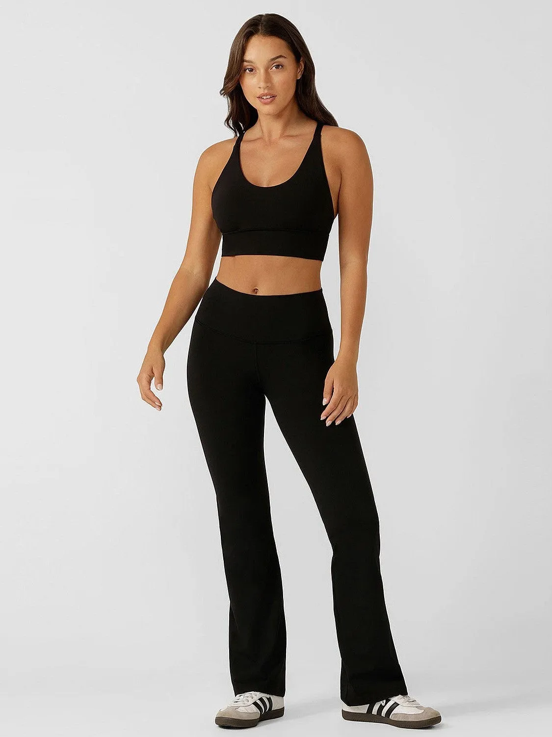 Smooth Texture Morning Stretch Soft Touch Lotus Flared Full Length Leggings
