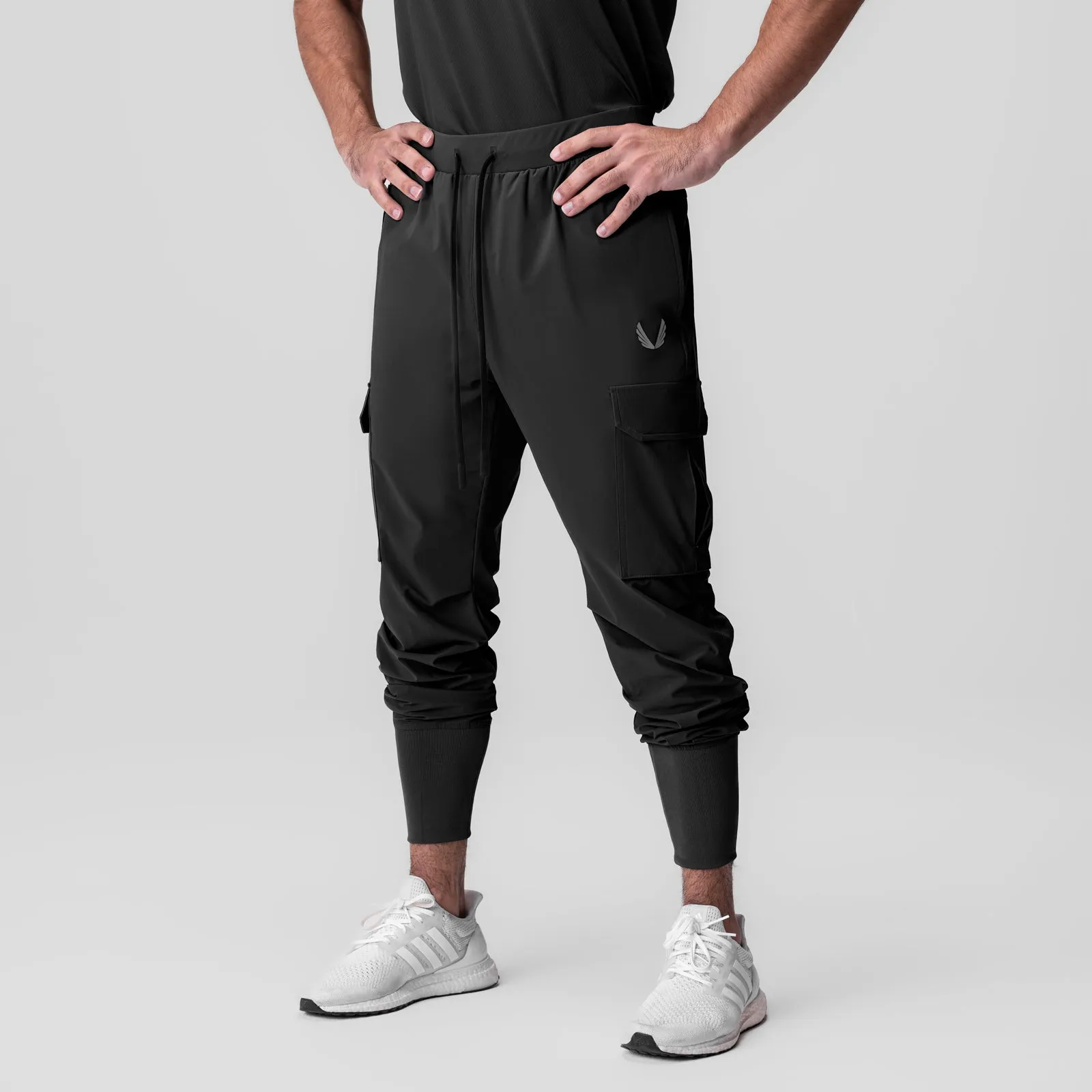 Flared bottom 1099. Tetra-Lite? Ice Cargo High Rib Jogger - Black