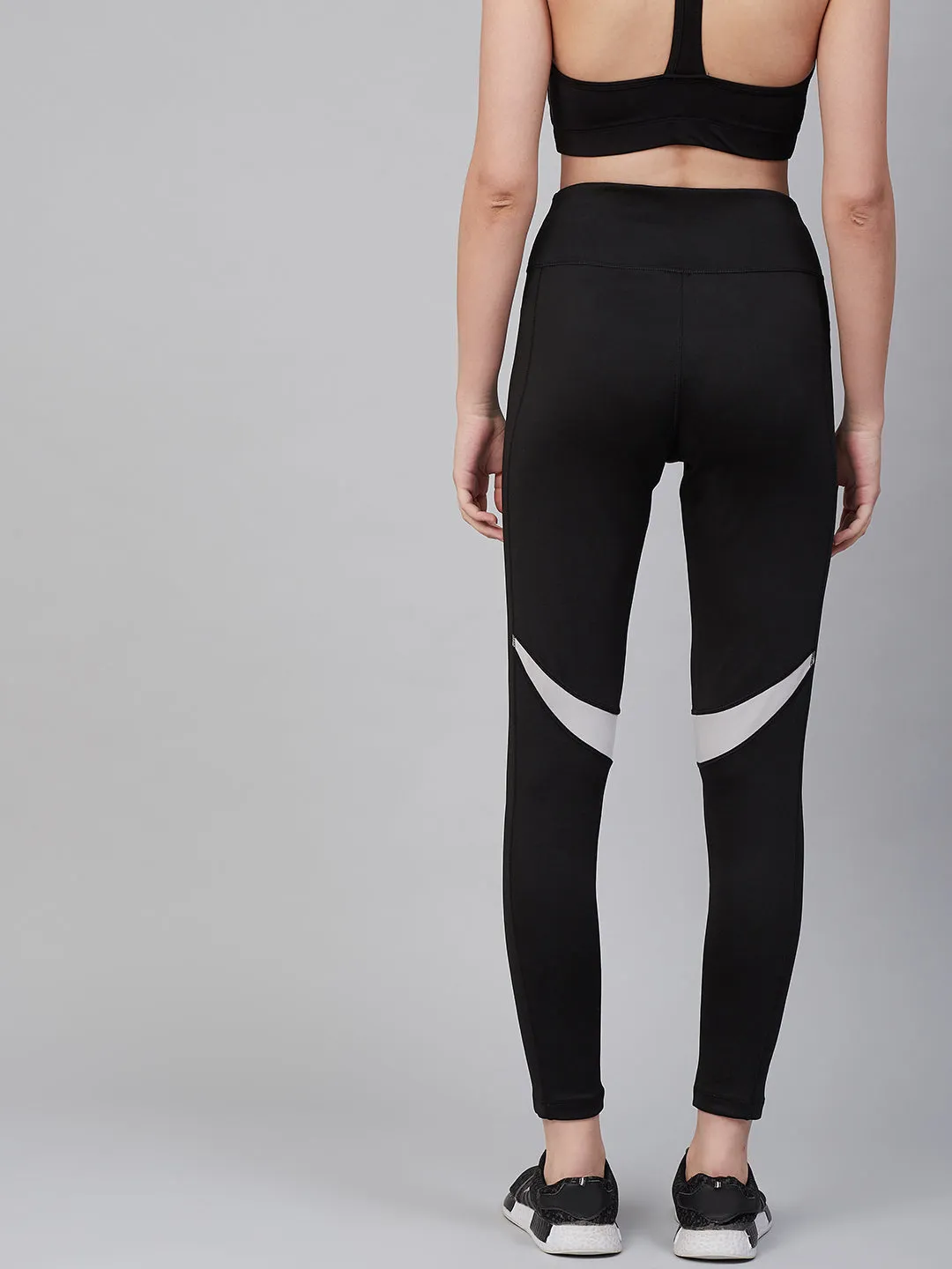 Alcis Women Black Solid Training Tights City Style