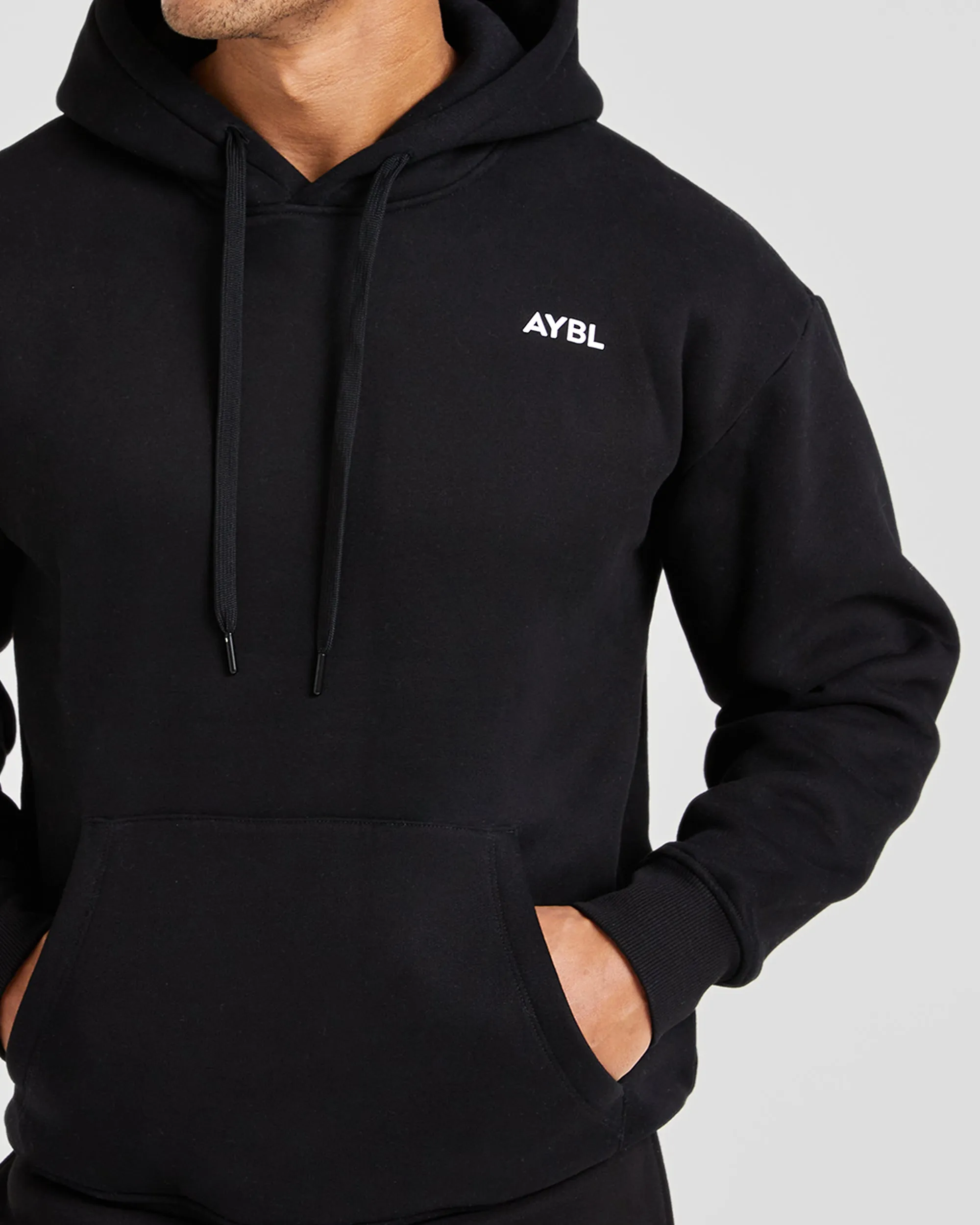 Essential Hoodie - Black Printed Pattern
