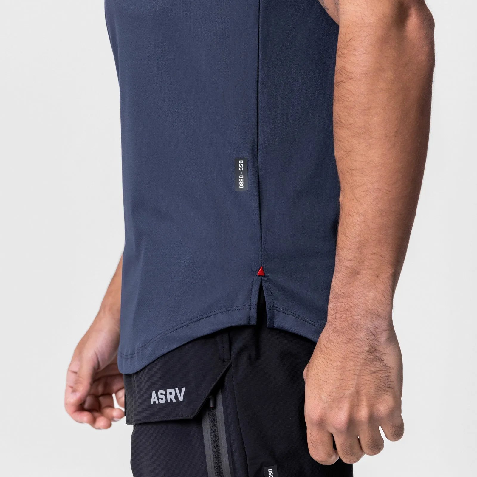 Bright Color Seam Free Edging 0660. AeroSilver? Established Tee - Navy "Box Logo"