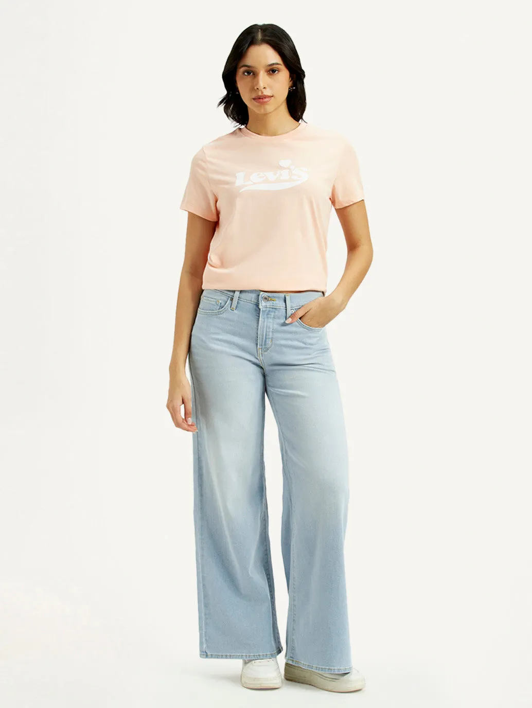 Neutral Choice Modern Spring Mood Women's 318 Light Indigo Flared Fit Mid Rise Jeans