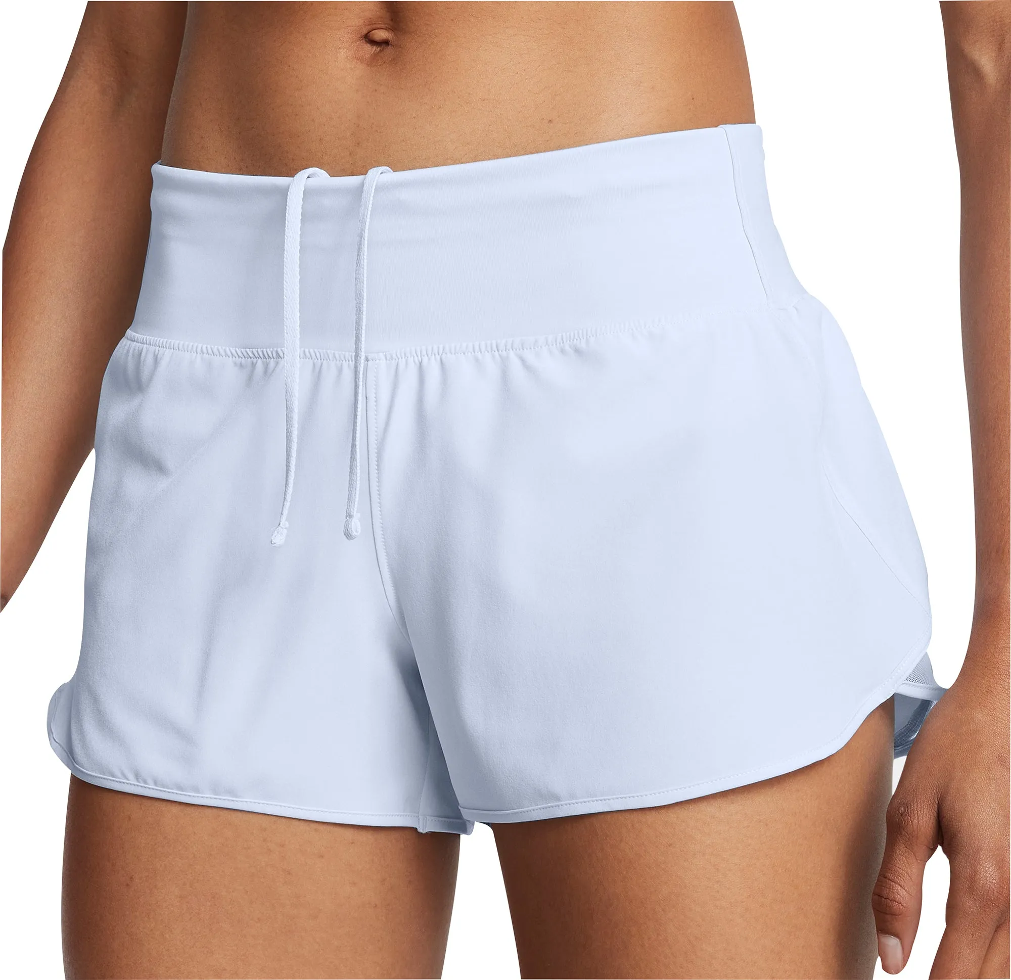 Effortless Wear Hidden Storage Compartment Under Armour Launch Pro 3 Inch Womens Running Shorts - Blue