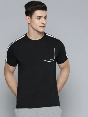 Silent Mood AntiStaticMaterial Alcis Men Black Pocket Detailing T-shirt