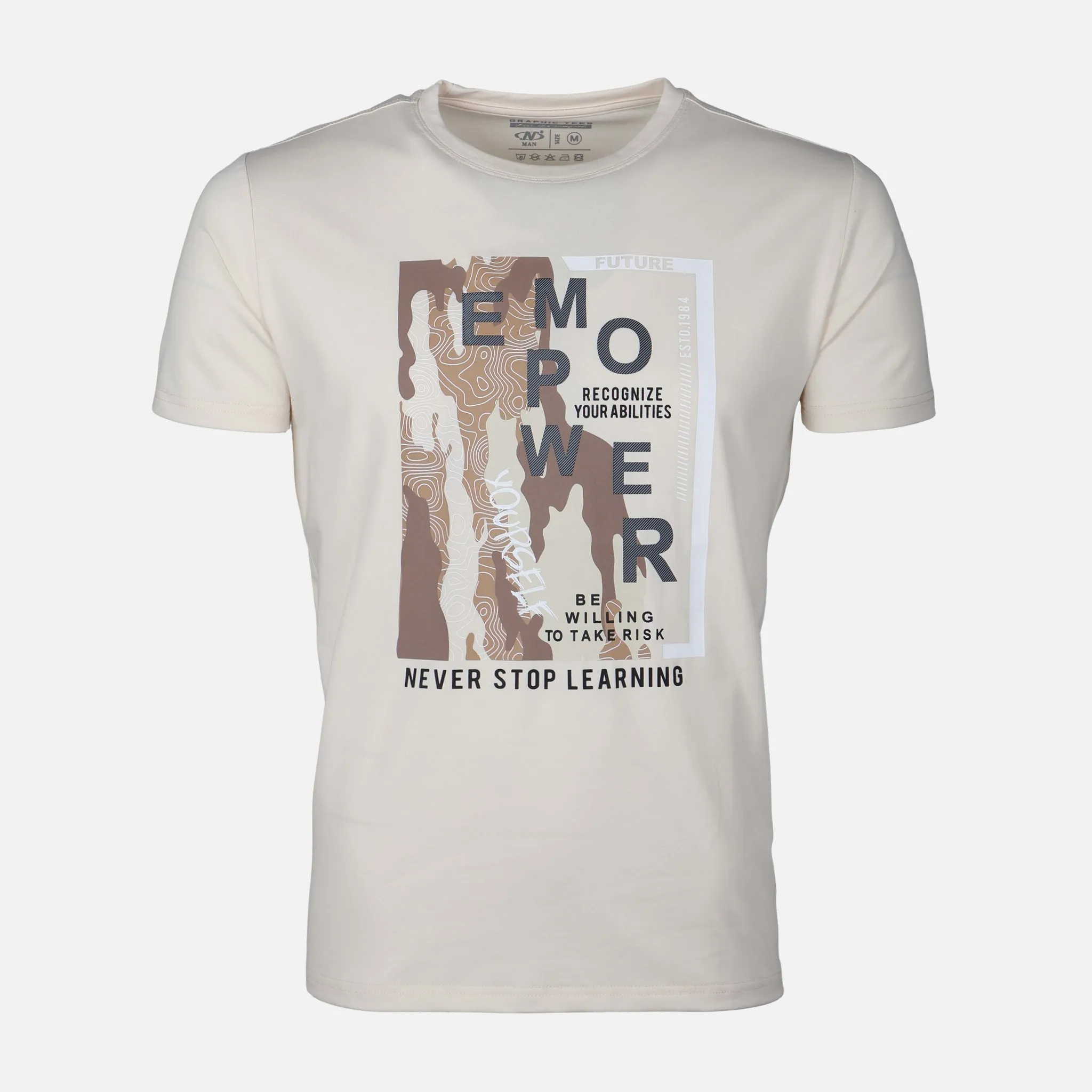 MEN T-SHIRT ROUND NECK REGULAR FIT CrossBackStructure