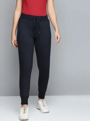 Day To Night AbrasionResistant Alcis Women Navy Blue Solid Track Pants