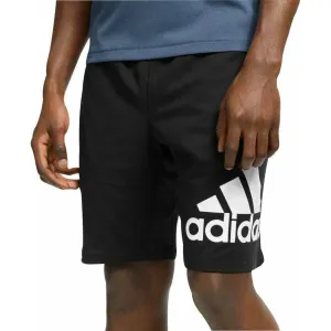 Ergonomic Pattern Cutting Faux Leather adidas 4KRFT Badge Of Sport Mens Training Shorts - Black