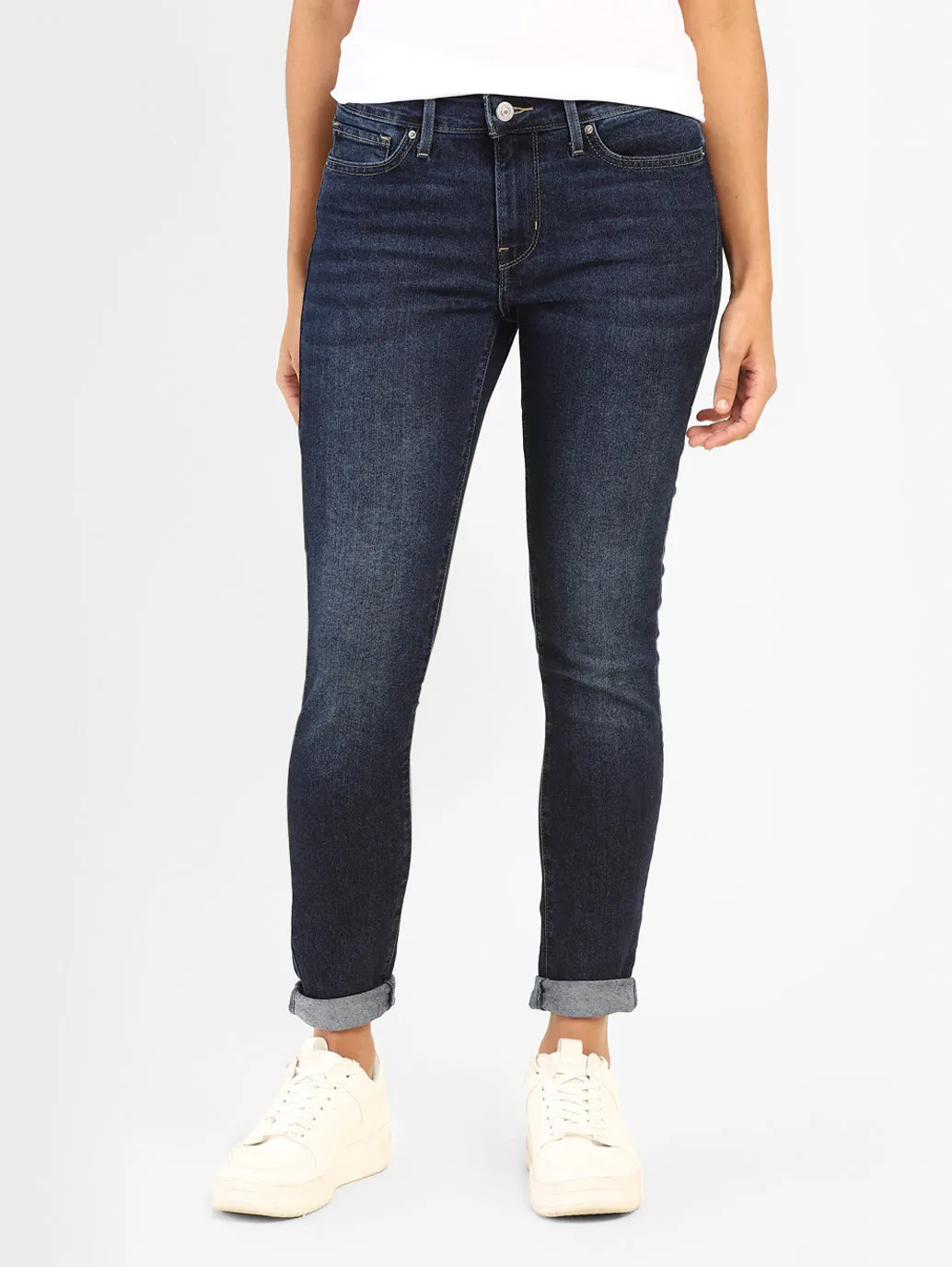Women's 710 Blue Skinny Fit Mid Rise Jeans Affordable Durable