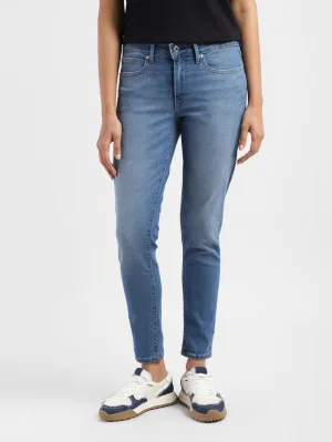 Women's 711 Blue Skinny Fit Mid Rise Jeans Street Fashion Affordable