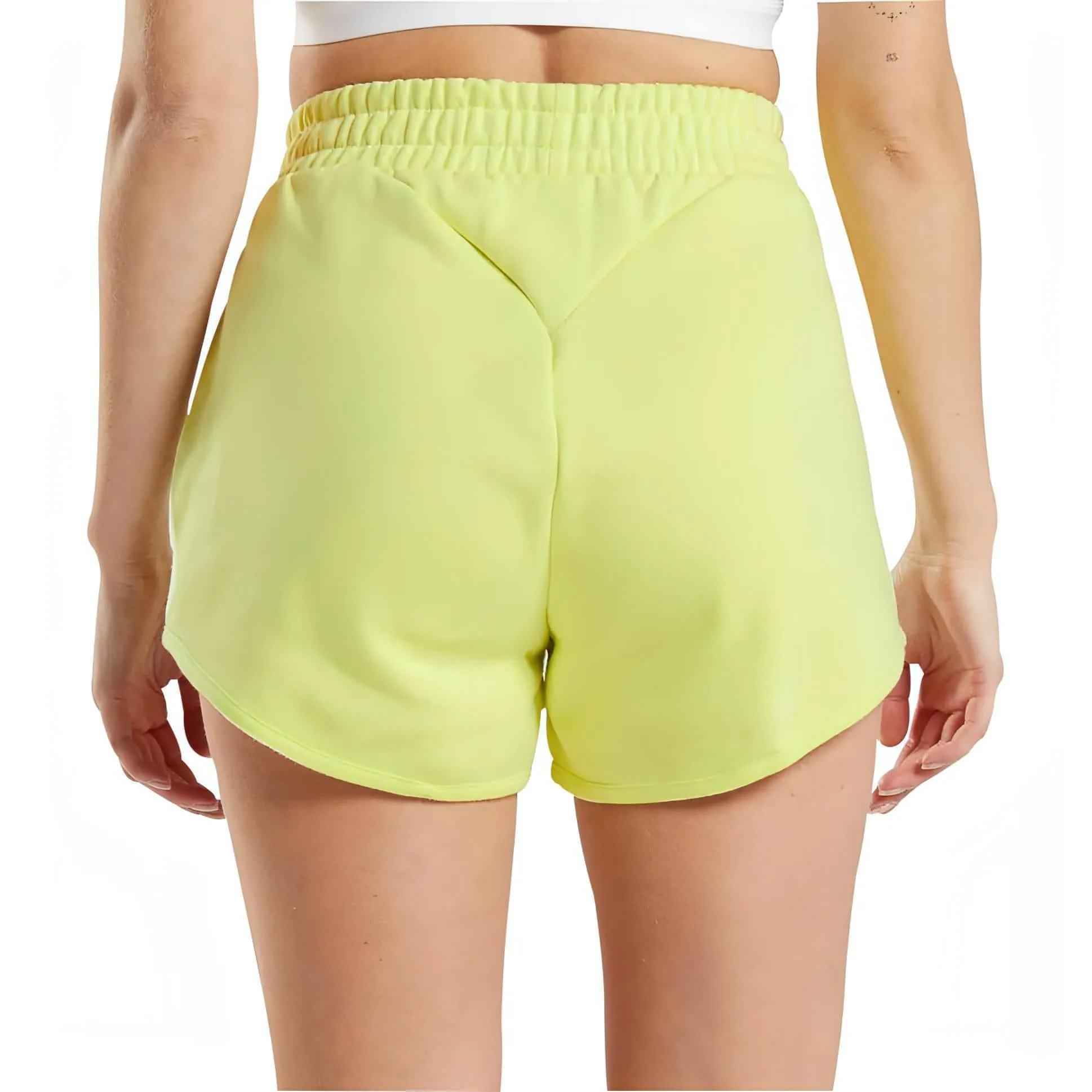 Gymshark Womens Training Sweat Shorts - Yellow camping clothes Foldable style