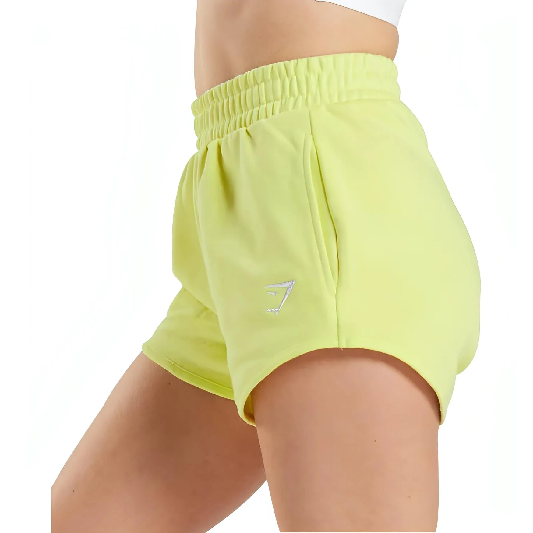 Gymshark Womens Training Sweat Shorts - Yellow Breathable Lining