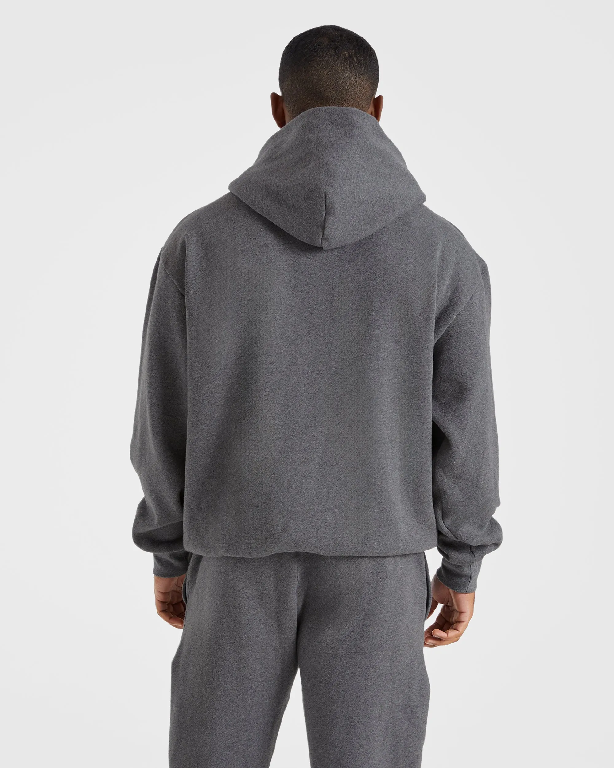 Smart Casual autumn getaway Essential Oversized Hoodie - Charcoal Marl