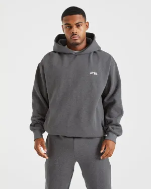 Workout Warmup Essential Oversized Hoodie - Charcoal Marl