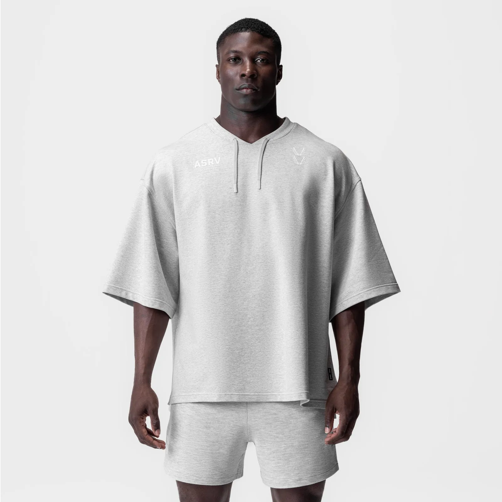 Ultra Soft Finish 0945. Micro-Terry Warm-Up Tee - Heather Grey