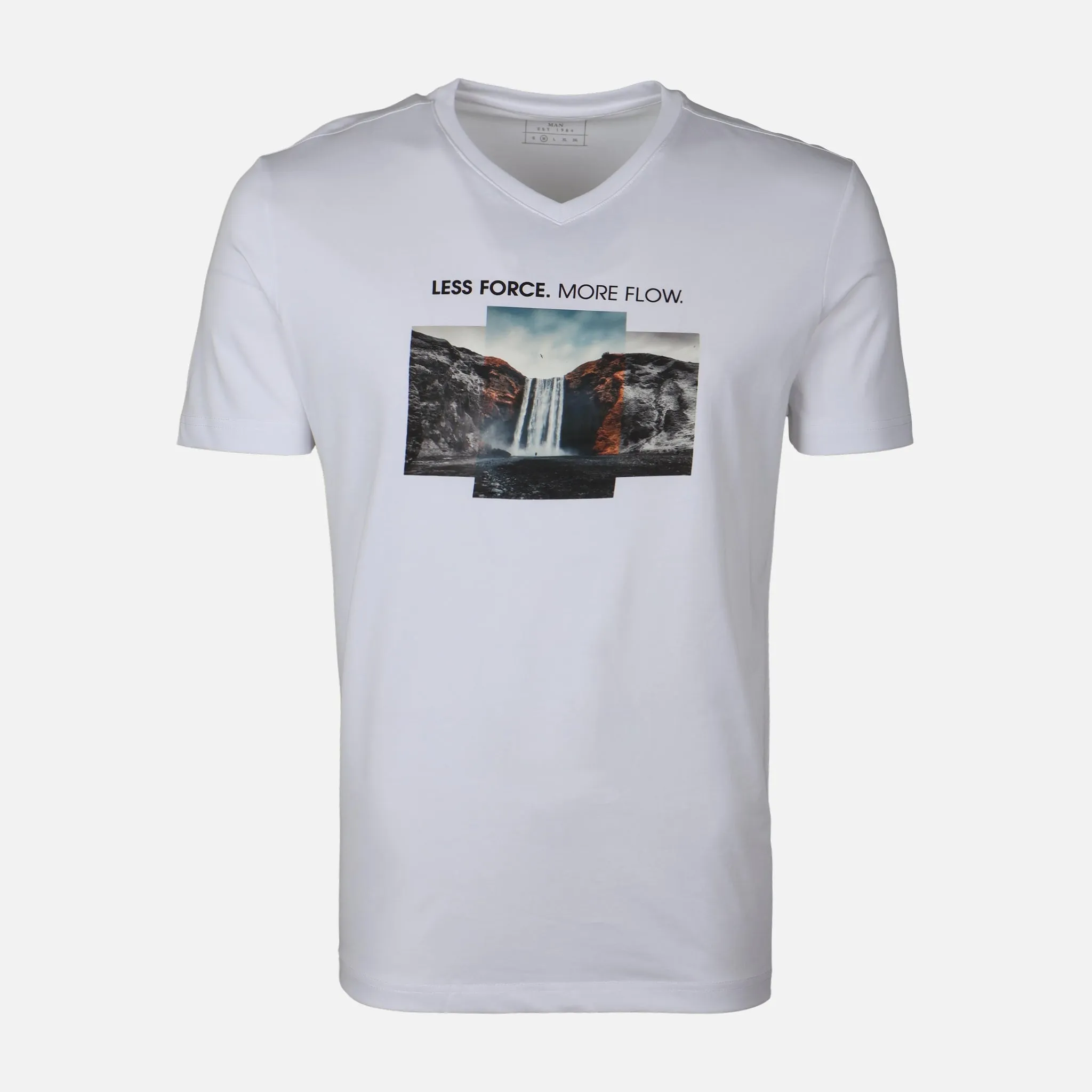 MEN T-SHIRT V-NECK REGULAR FIT Ocean Glow Athleisure Cool