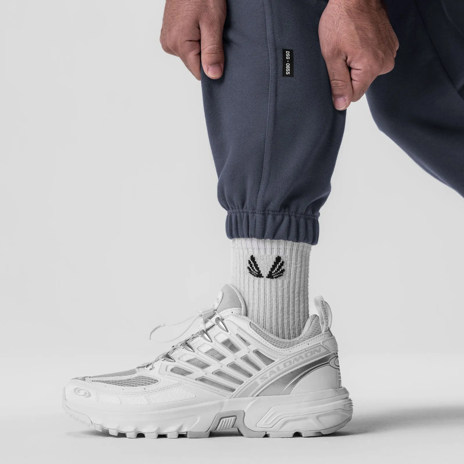 0655. Tech-Terry? Oversized Sweats - Navy "Emblem" Comfort Cushioning LowProfileStitching