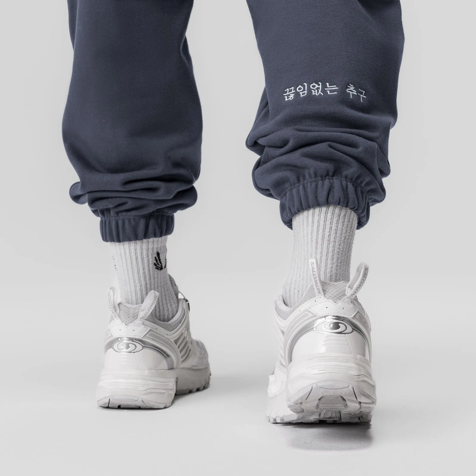 Simple Utility 0655. Tech-Terry? Oversized Sweats - Navy "Emblem"