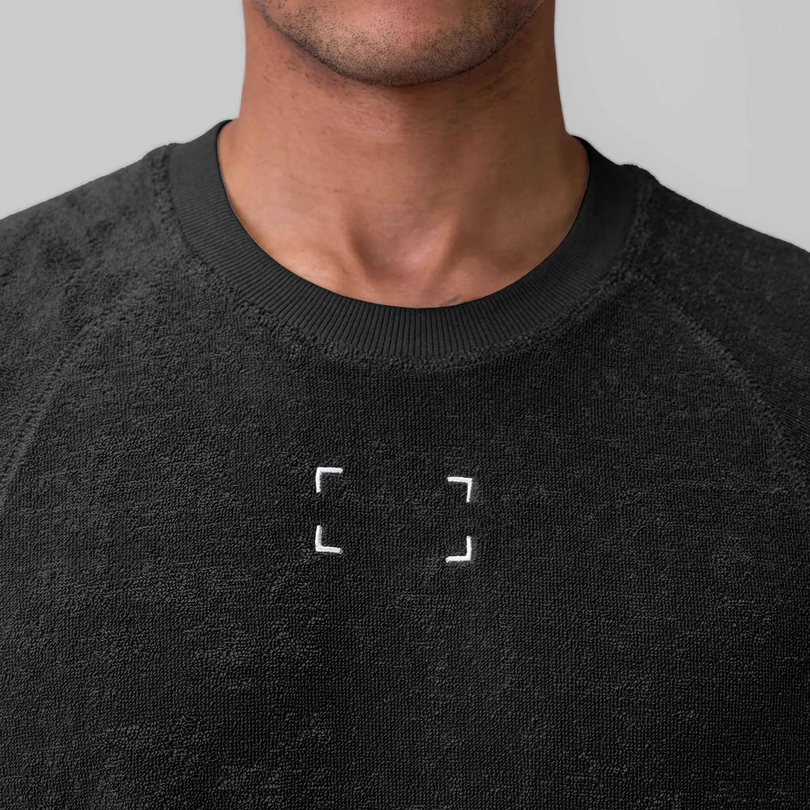 Service - oriented 1092. Towel Terry Cutoff - Black
