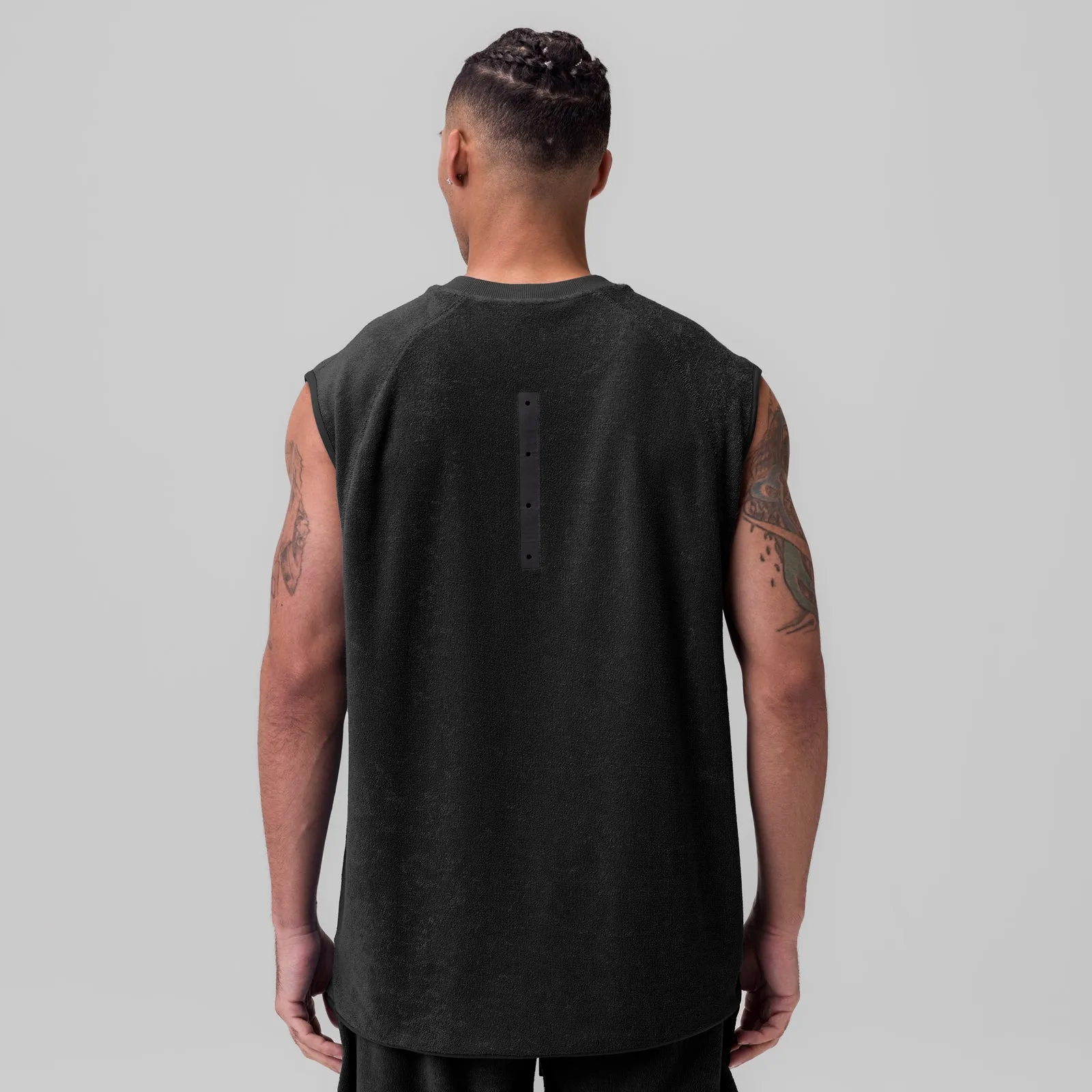 Low Profile Seam Build 1092. Towel Terry Cutoff - Black