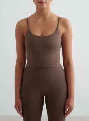 Reliable Performance Adaptation - quick Macchiato Shape Seamless Strap Singlet