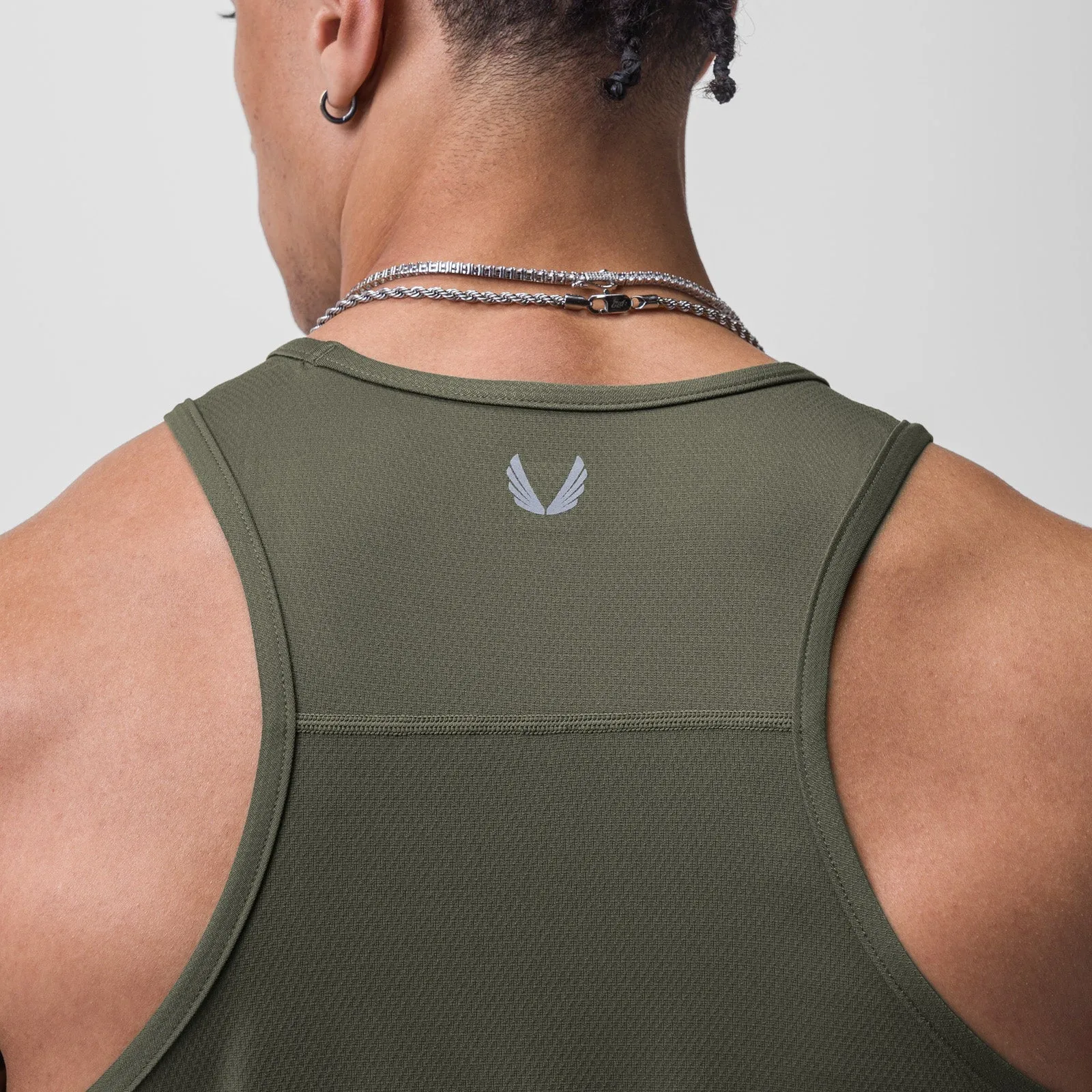 0754. AeroSilver? Training Singlet - Olive Easy - to - understand