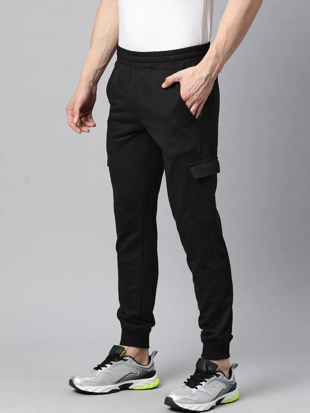 Anti Chafe Lining Alcis Men Mid-rise Solid Joggers Track Pants