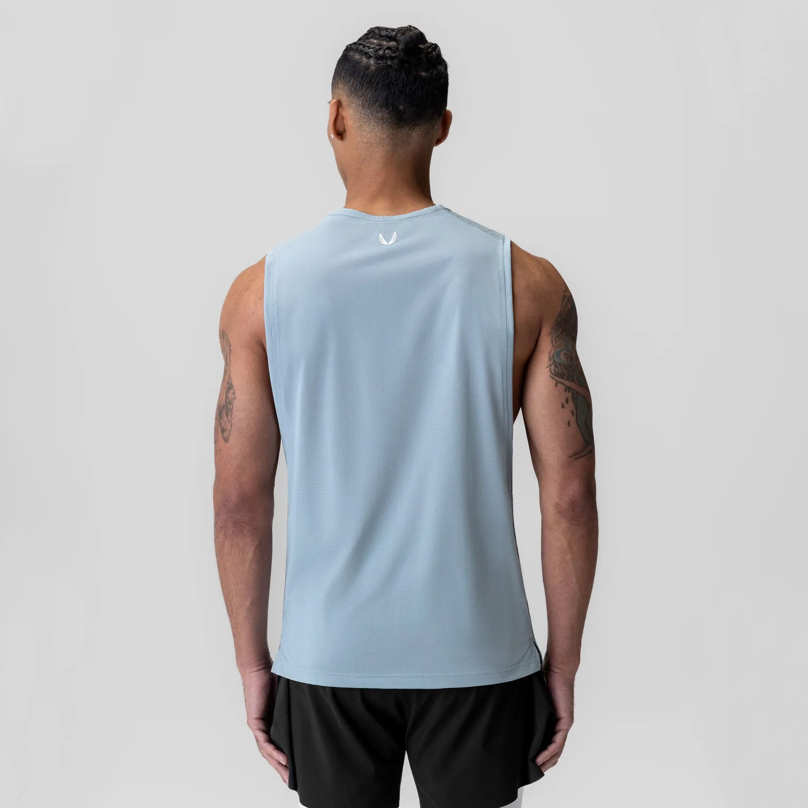 Dynamic Tension Zones Ergonomic Pattern Design 1061. Ice-Skin? Muscle Tank - Light Sky