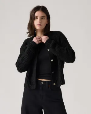 High Durability Thread Office Friendly Levi's? Womens Luna Shell Button Cardigan - Anthracite Night