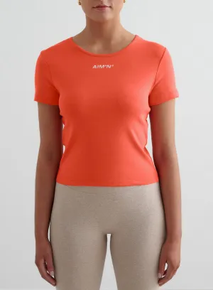 Tangerine Stretch T-shirt Trendy Tops