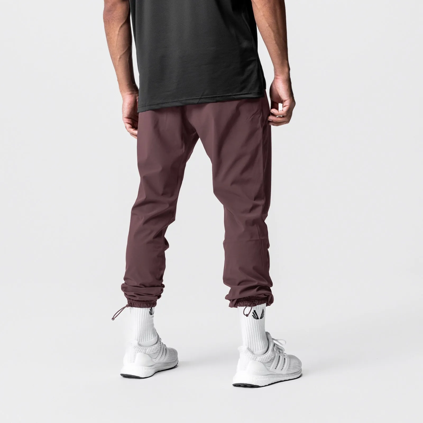 0494. Ultralight Track Pant - Plum Linen blend Fade Resistant