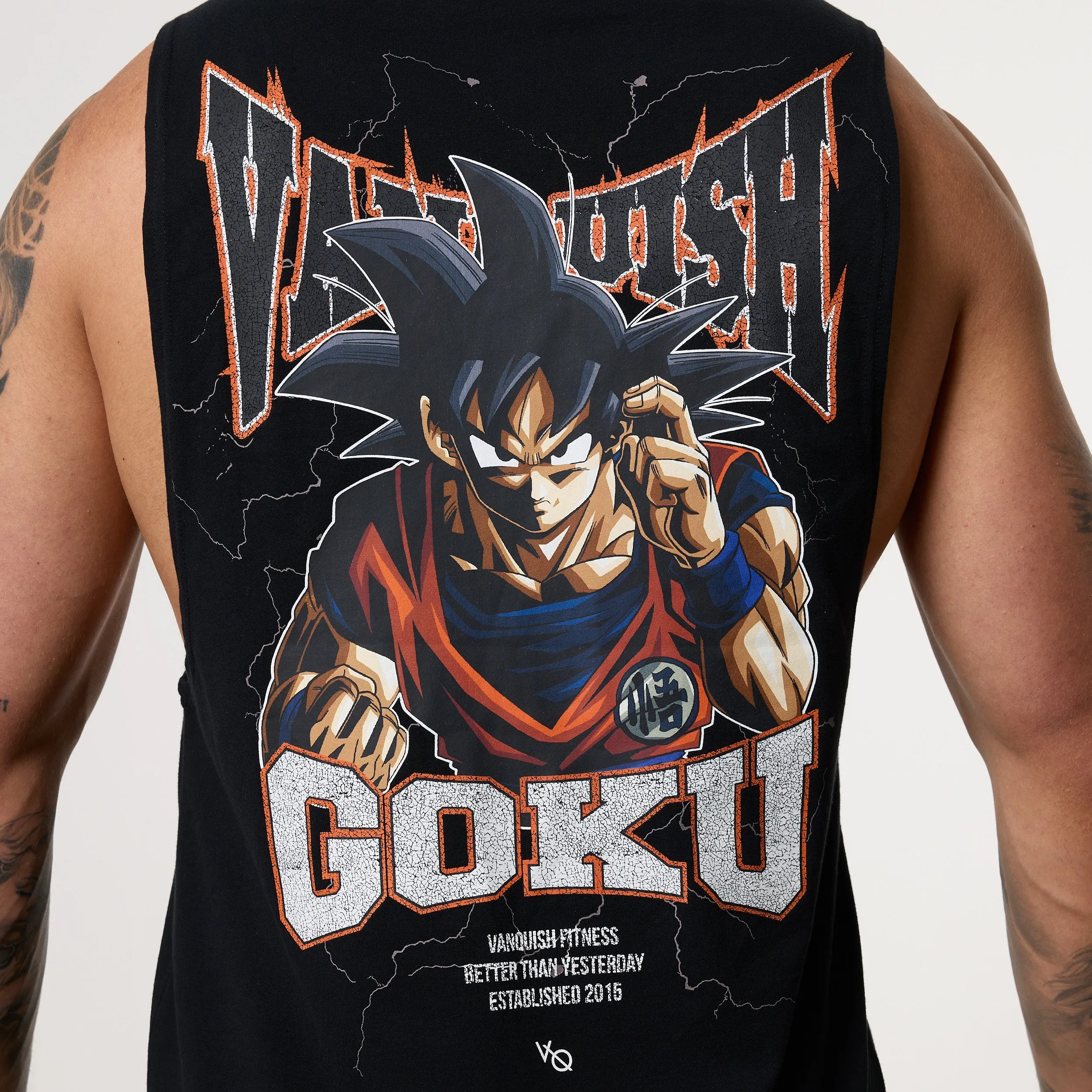 Stain Resistant Vanquish DBS Goku Black Sleeveless T-Shirt
