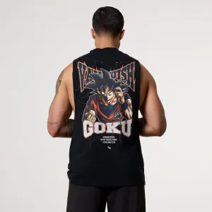 Fashion-Ready Buttery Soft Fabric Vanquish DBS Goku Black Sleeveless T-Shirt