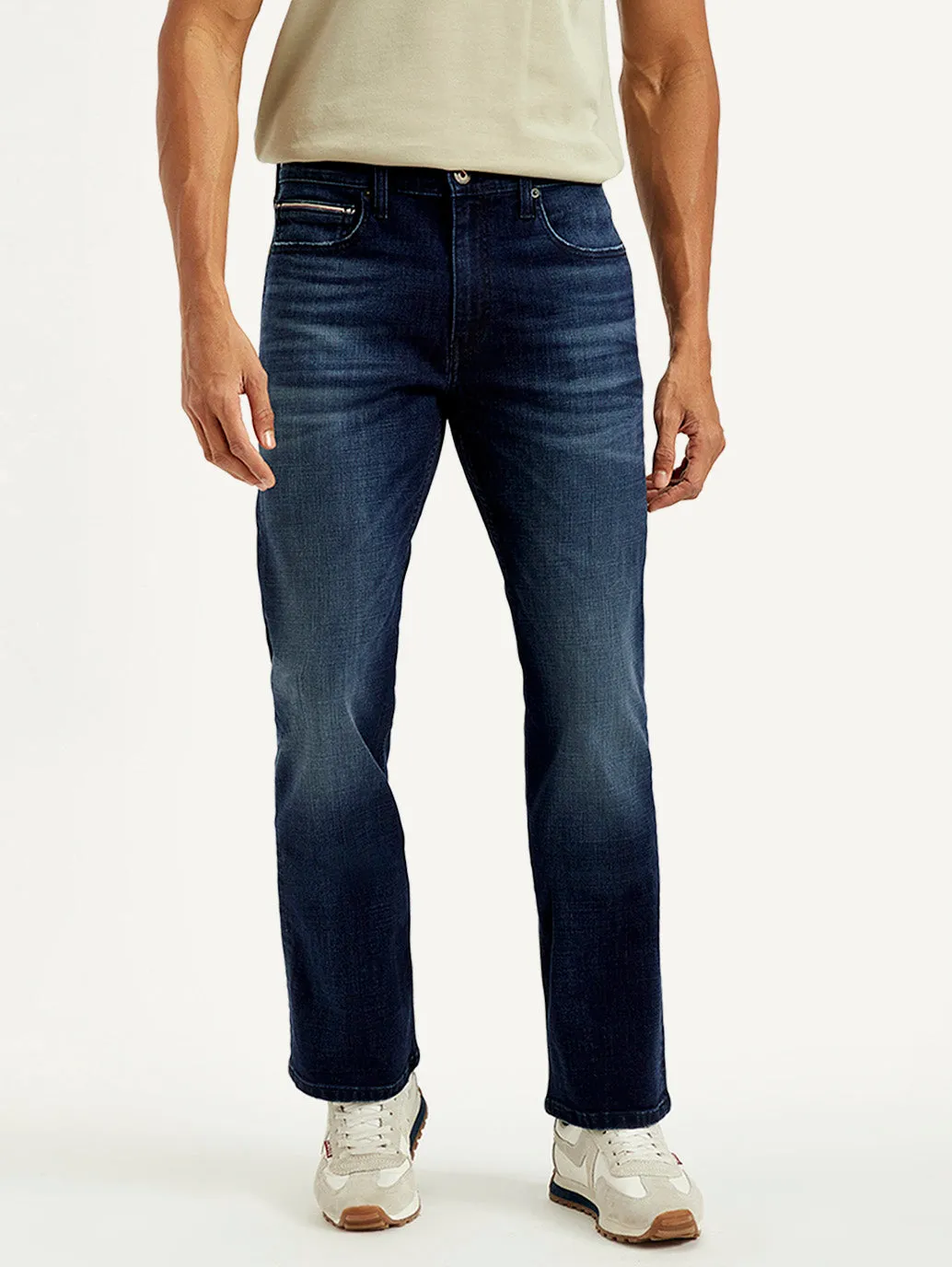 Contemporary Vibe Lightweight Denim Men's 527 Blue Bootcut Fit Mid Rise Jeans