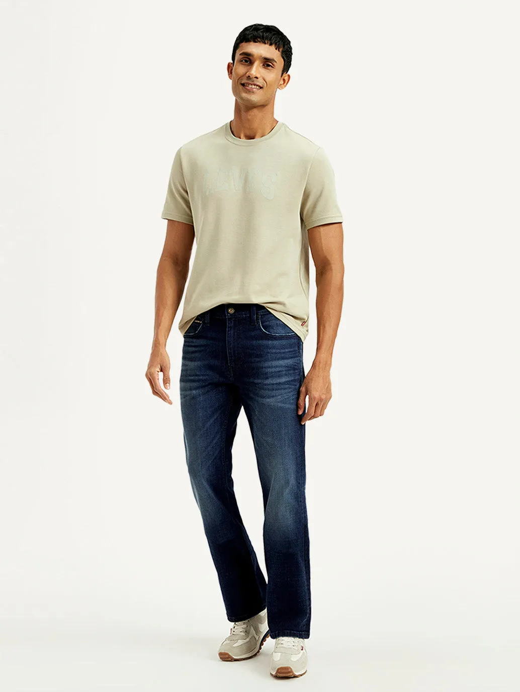 Beach Day Breathable Textured Family Style Autumn Days Men's 527 Blue Bootcut Fit Mid Rise Jeans