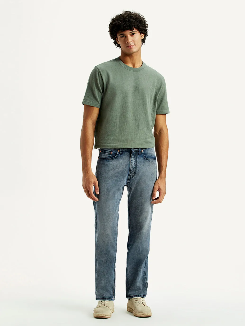 Minimal Edge Weekend Getaway Trend Setter Men's Tinted 505 Dark Indigo Straight Fit Mid Rise Jeans