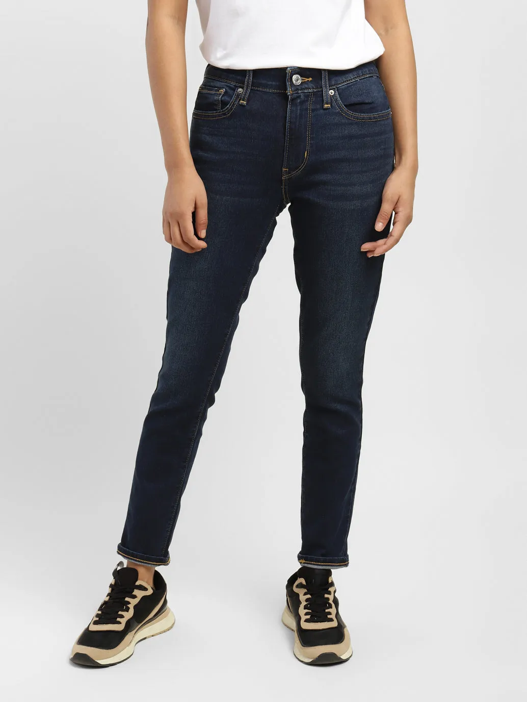 Essential Layer Women's 711 Blue Skinny Fit Mid Rise Jeans