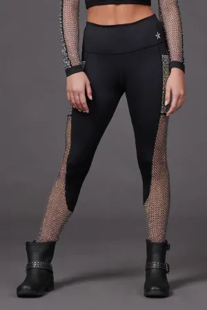 For Adults City Walk Mesh Crystal Couture Legging