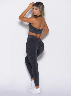 Modern Look Squat Proof Morning Stretch Shimmer V Back Leggings