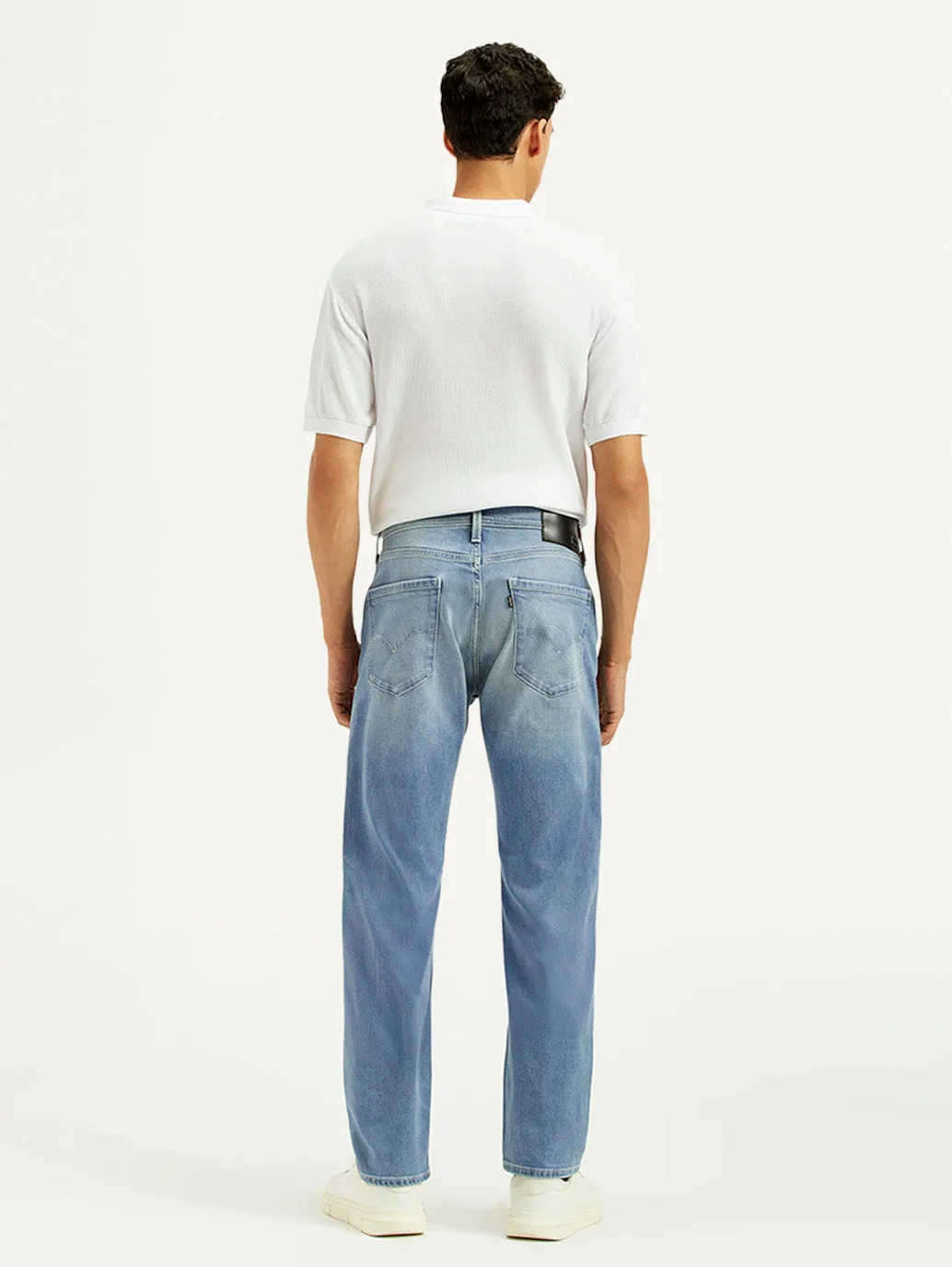 Men's Redloop 505 Light Indigo Straight Fit Mid Rise Jeans Work Friendly